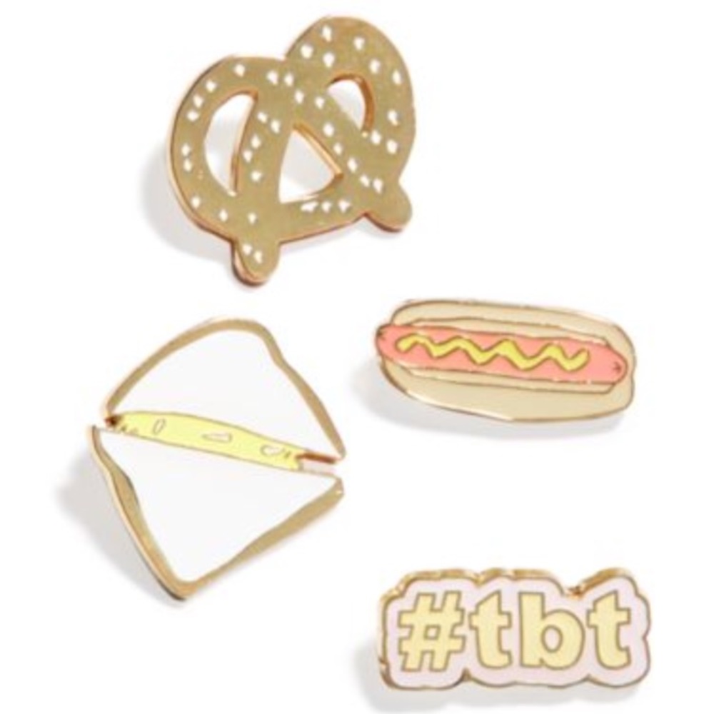 NWT🏷 Celebrate Shop Fun Food 4-Pc. Pin Set